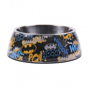 Comedero para Perro Batman Melamina 410 ml Metal Multicolor