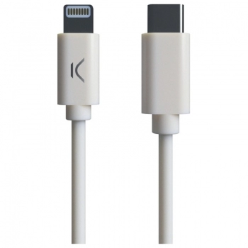 Cable USB-C a Lightning KSIX MFI (1 m) Blanco