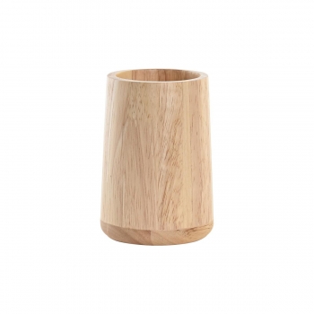 Portacepillos de Dientes DKD Home Decor Natural Madera de caucho (8 x 8 x 11 cm)