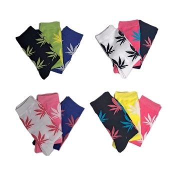 Pack de 3 Pares de Calcetines Largos Hojas