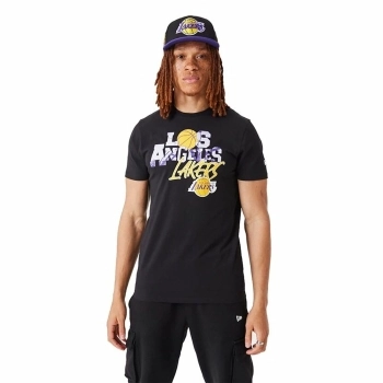 Camiseta de Manga Corta Hombre New Era  NBA Infill Graphic LA Lakers