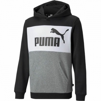 Sudadera con Capucha Niño Puma Essential Colorblock Negro Sudadera con Capucha Niño Puma Essential Colorblock Negro