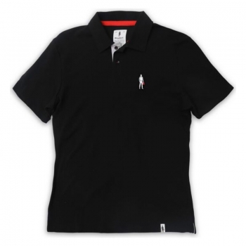 Polo de Manga Corta Hombre OMP Racing Spirit Negro