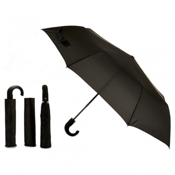 Paraguas Plegable De viaje Negro Metal Tela Plástico (35 cm)