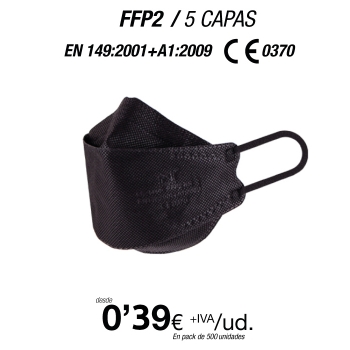 FFP2 Negra Nuevo Diseño con certificación europea FFP2 Negra Nuevo Diseño con certificación europea