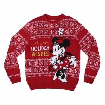 Jersey Mujer Minnie Mouse Rojo Jersey Mujer Minnie Mouse Rojo