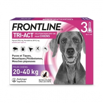 Pipeta para Perros Frontline Tri-Act 20-40 Kg 3 Unidades