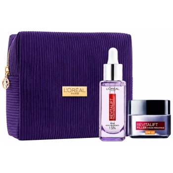Set Revitalift Filler Hyaluronic Acid Serum 30ml + SPF30 Cream 50ml + Neceser