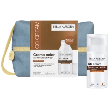 Set CC Cream Antimanchas Extra Cubriente Spf 50+ 30ml + Bolsa Jean Amarilla