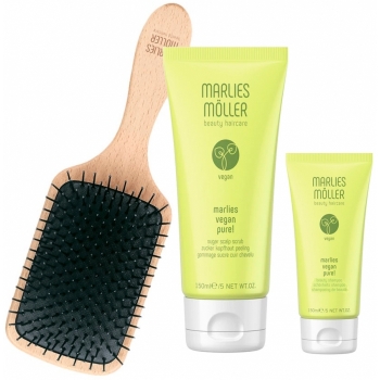 Set Hair & Scalp Massage Brush + Sugar Scrub 150ml + Pure Shampoo 30ml