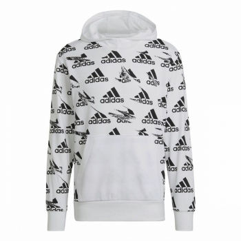 Sudadera con Capucha Hombre Adidas Essentials Brandlove Blanco Sudadera con Capucha Hombre Adidas Essentials Brandlove Blanco
