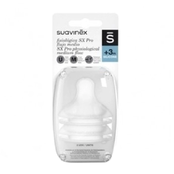 Tetina de Silicona fisiológica XS PRO flujo suave 2uds