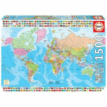 Puzzle Educa World Map 1500 pcs
