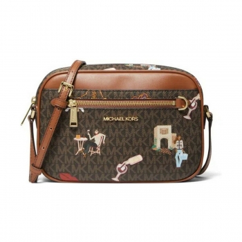 Bolso Mujer Michael Kors 35F2G5CC7V-BROWN-MULTI Marrón (25 x 18 x 8 cm)