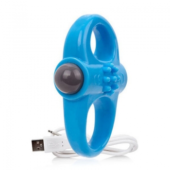 Anillo Vibrador para el Pene The Screaming O Charged Yoga Azul
