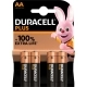 Duracell Plus Pilas Alcalinas AA +100% Extra Life 4uds Duracell Plus Pilas Alcalinas AA +100% Extra Life 4uds