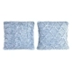 Cojín DKD Home Decor Poliéster Algodón Aluminio Azul cielo (45 x 10 x 45 cm) (2 