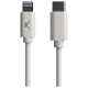 Cable USB-C a Lightning KSIX MFI (1 m) Blanco