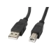 Cable USB 2.0 A a USB B Lanberg 480 Mb/s Negro Medida 5 m