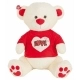 Oso de Peluche Love Beige Purpurina Camiseta 90 cm